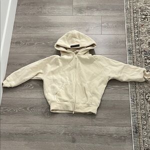 Fear of God Kids Cream Zip-Up Hoodie